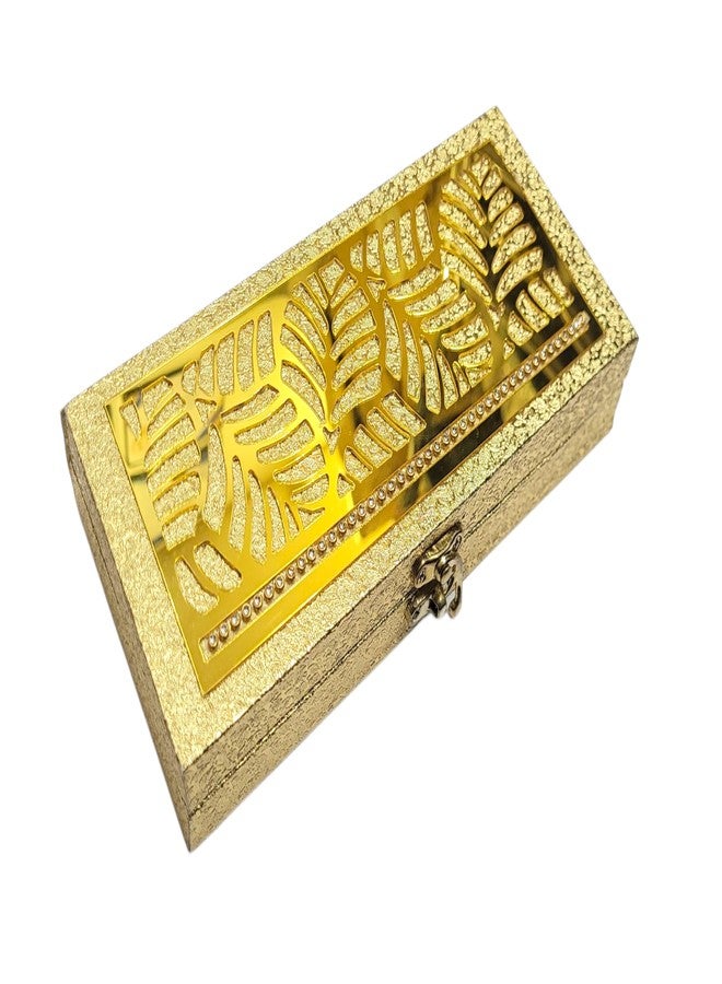 Definite Shugan Money Box with Lock, Currency Notes Storage, 100 Notes Capacity, Gift for Wedding and Birthday (Golden, 1) - Image 2